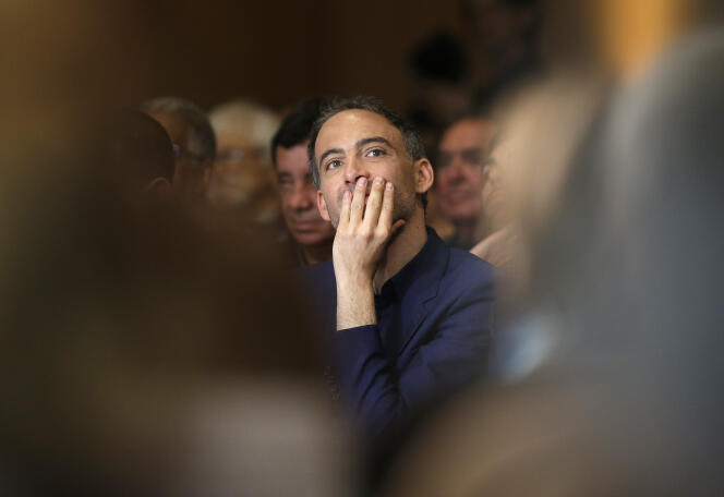 Raphaël Glucksmann, à la tête de la liste Place publique aux élections européennes, le 17 mai 2019 à Marseille.