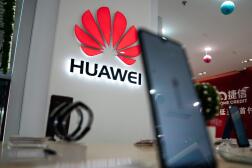 Le stand Huawei d’un magasin de téléphonie de Pékin, en Chine, en mai 2019.
