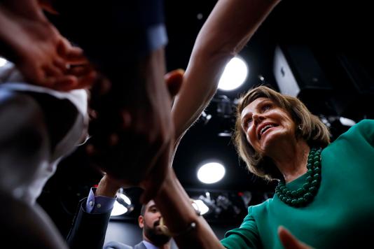 La sepaker de la Chambre des représentants, Nancy Pelosi, le 24 mai, dans le Delaware.