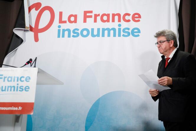 Jean-Luc Mélenchon à la soirée électorale de La France insoumise au Belushi’s (Paris 19e), le 26 mai 2019.