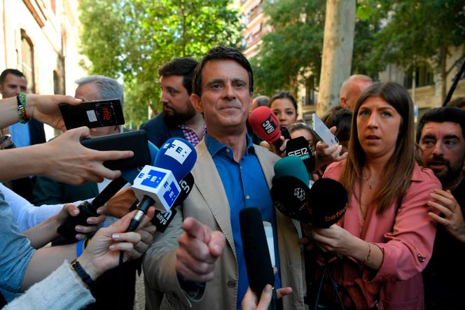 Manuel Valls le jour de l’élection municipale à Barcelone, le 26 mai 2019.