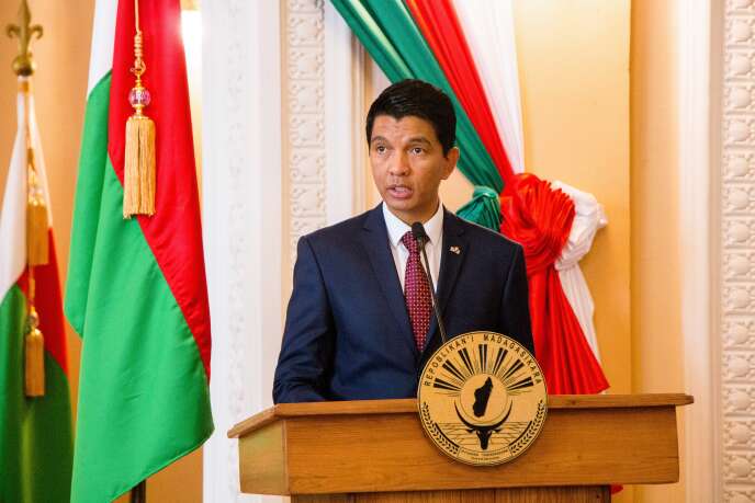 Le prÃ©sident malgache, Andry Rajoelina Ã  Antananarivo, le 29 avril 2019.