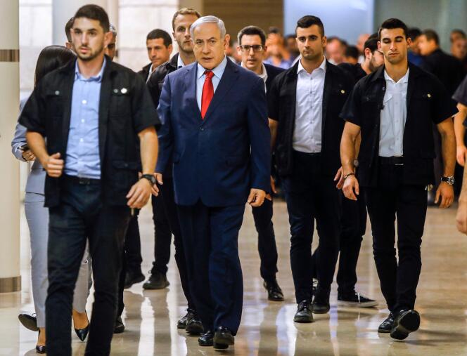 Le premier ministre israélien, Benjamin Netanyahou, se rend à la Knesset, à Jérusalem, le 29 mai 2019.
