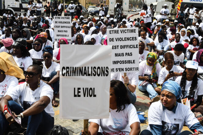 Manifestation à Dakar, le 25 mai 2019, suite au meurtre de Bineta Camara à Tambacounda, dans le centre du pays, le 18 mai.