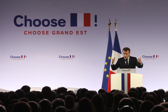 Emmanuel Macron lors de « Choose Grand Est », sommet national sur l’attractivité, à Pont-à-Mousson (Meurthe-et-Moselle), le 5 novembre 2018.