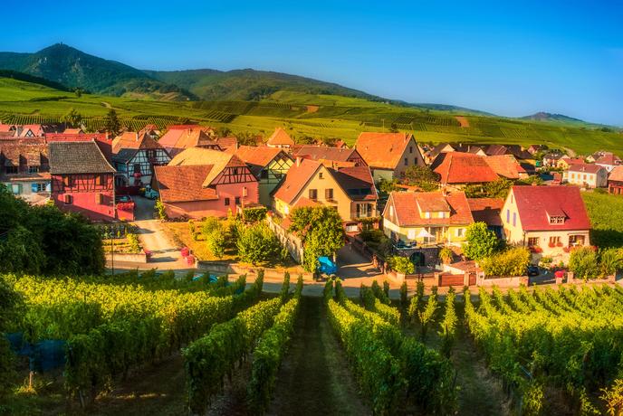 Hunawihr, sur la route des vins d'Alsace.