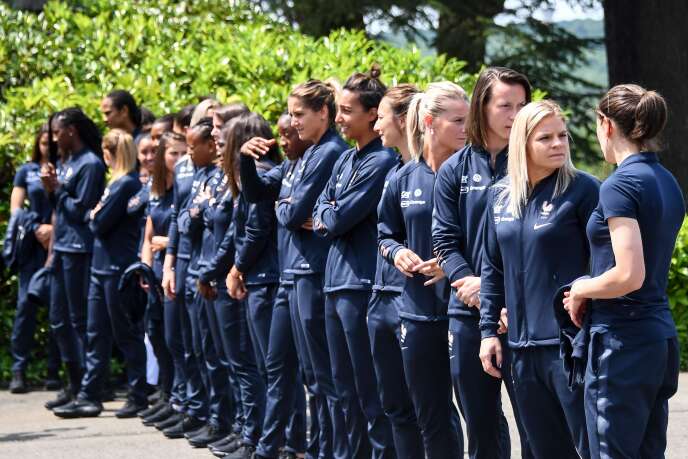 L’équipe féminine de foot française à Clairefontaine-en-Yvelines, le 4 juin.