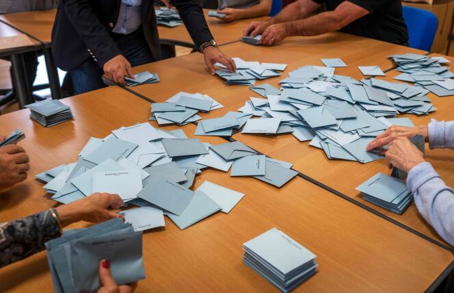 Décompte des voix de l’élection européenne, le 26 mai.