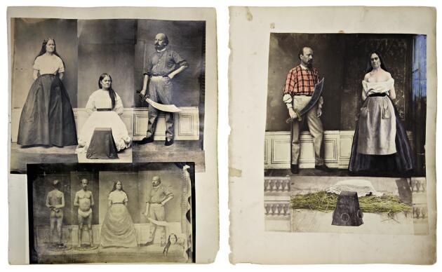 Anonyme, sans titre, années 1870. Photomontage de tirages d’époque.