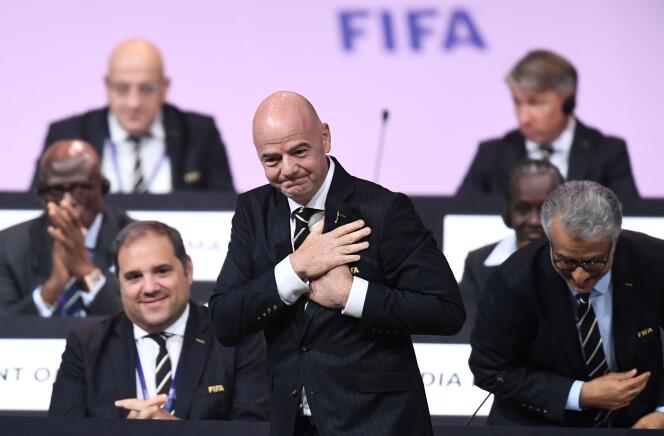 Le président de la FIFA, Gianni Infantino, le 5 juin, à Paris.