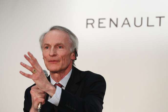 Jean-Dominique Senard, le président de Renault, lors d’une conférence de presse au siège de Nissan, à  Yokohama, au Japon, le 11 mars.
