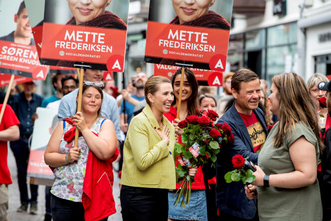 La leader du Parti social-démocrate, Mette Frederiksen, à Aalborg (Danemark), le 5 juin.