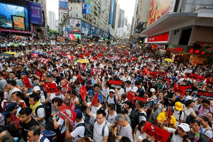 The organizers of this march protested against an extradition bill.