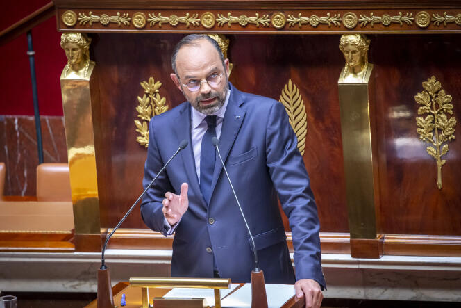 Le premier ministre Edouard Philippe lors de sa déclaration de politique générale à l'Assemblée nationale, mercredi 12 juin.