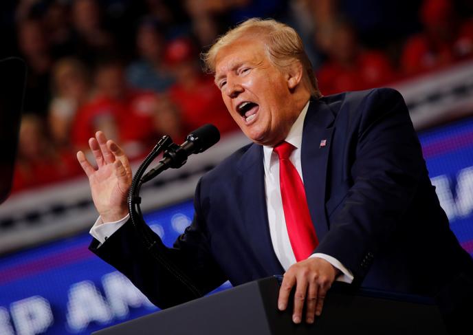 Donald Trump lors de son discours d’annonce de candidature, à Orlando (Floride), le 18 juin.