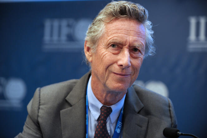 Olivier Blanchard, alors chef économiste du FMI, participe à la réunion de l’Institut de la finance internationale, à Paris, en 2013.