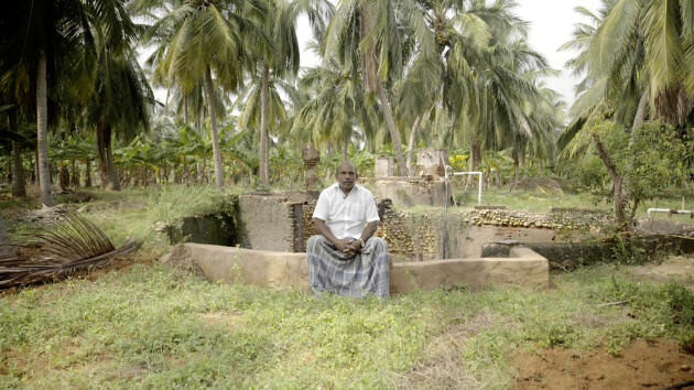 Un fermier dans l’Etat du Tamil Nadu, le 25 novembre 2018.