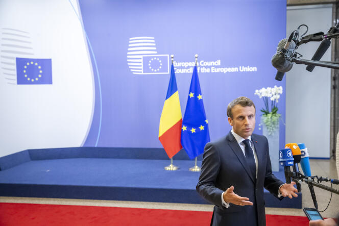 Le président français Emmanuel Macron, à Bruxelles, le 20 juin.