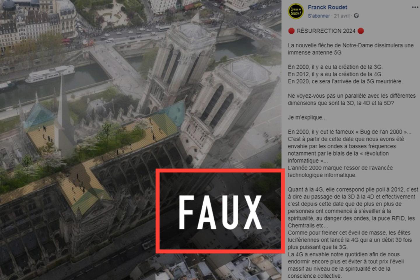 Image accompanying La nouvelle flèche de Notre-Dame cacherait une antenne 5G