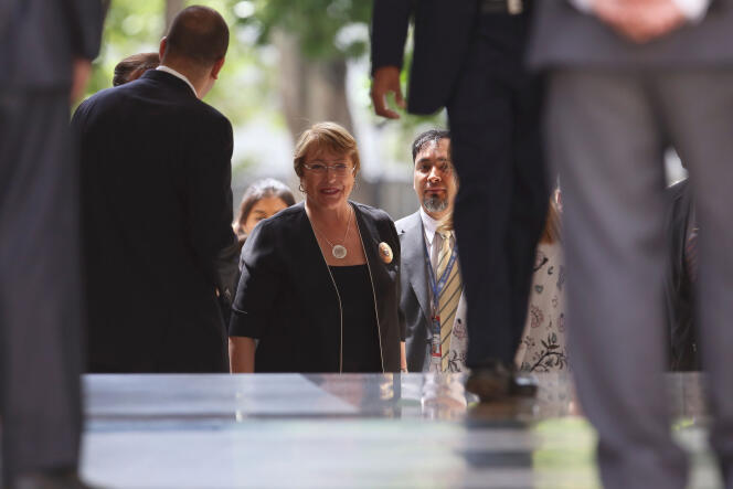 Michelle Bachelet a rencontré les membres de l’assemblée constituante à Caracas, le 21 juin.