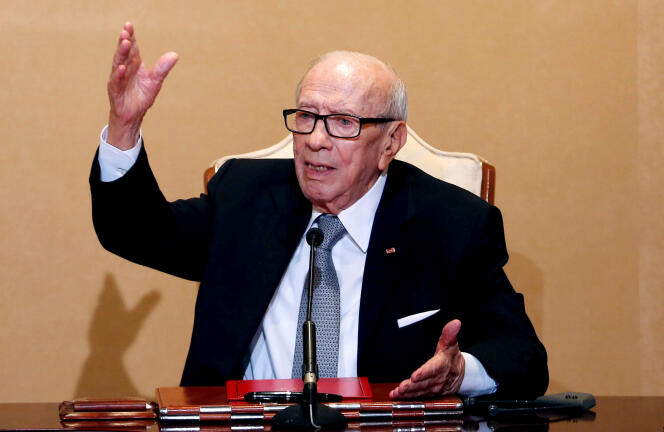 Le président Beji Caid Essebsi lors d’une conférence de presse à Tunis, le 25 octobre 2018.