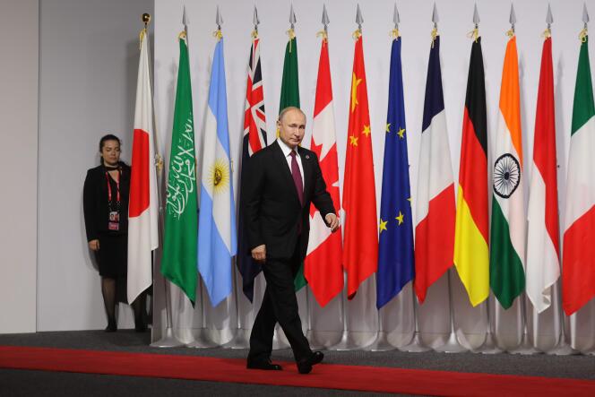 Le président russe au sommet du G20 à Osaka, le 28 juin.