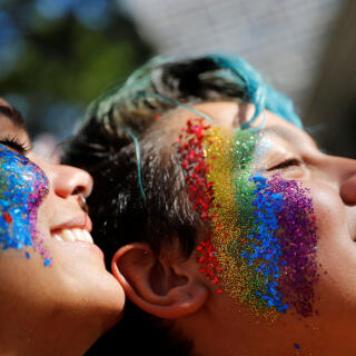 Revellers participate in the Gay Pride parade along Paulista Avenue in Sao Paulo, Brazil, June 23, 2019. REUTERS/Nacho Doce