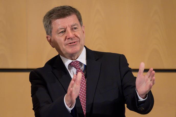 Guy Ryder, le directeur général de l’OIT, à la tribune de la conférence annuelle de son organisation, à Genève, lundi 10 juin.