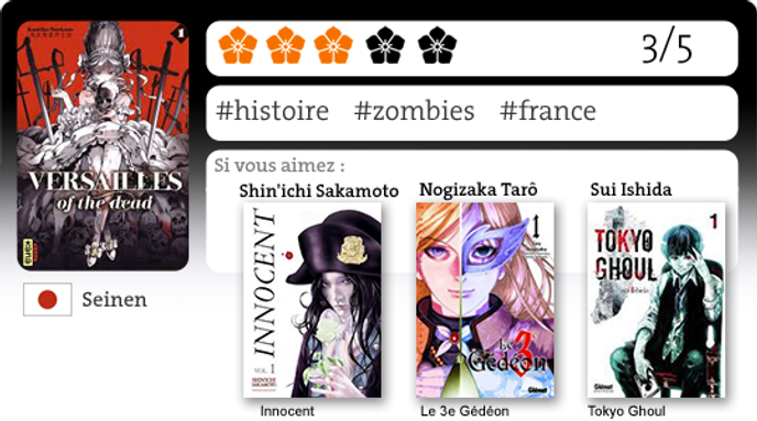 Manga Versailles Of The Dead Marie Antoinette Au Pays Des