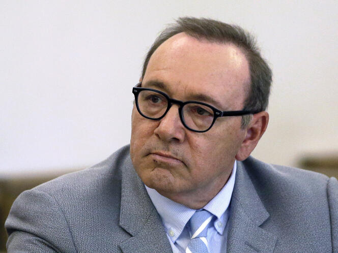 FILE - In this June 3, 2019, file photo, actor Kevin Spacey awaits a pretrial hearing at district court in Nantucket, Mass. The man who accused Kevin Spacey of groping him at a bar has denied deleting or altering text messages about the alleged 2016 assault. The man's lawyer said Monday, July 8, 2019, they cannot find the phone but have recovered a copy of its contents that were backed up to a computer. (AP Photo/Steven Senne, File)