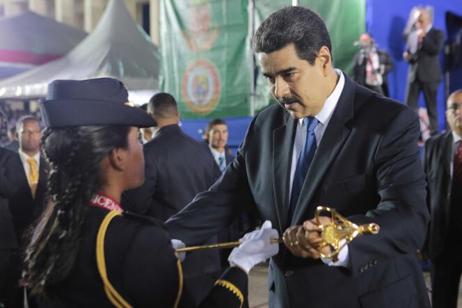 Le président vénézuélien Nicolas Maduro lors d’une cérémonie militaire à Caracas, le 7 juillet.