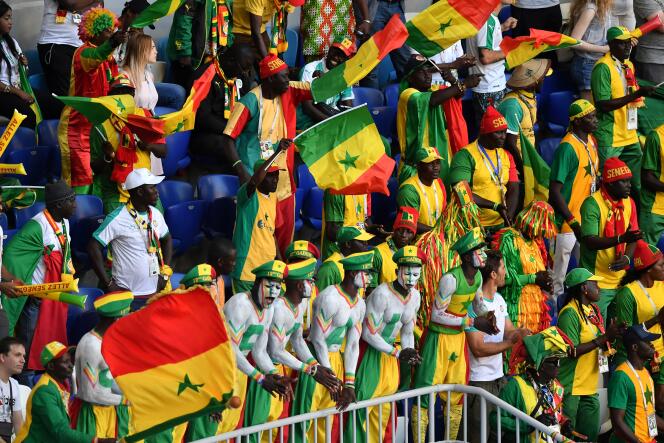 Supporteurs des Lions de la Teranga du Sénégal lors de la Coupe du monde 2018 en Russie.