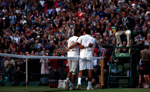 On July 6, 2008, Rafael Nadal defeated Roger Federer at Wimbledon (6-4, 6-4, 6-7, 6-7, 9-7).  A final finished by candlelight, considered by many to be the 