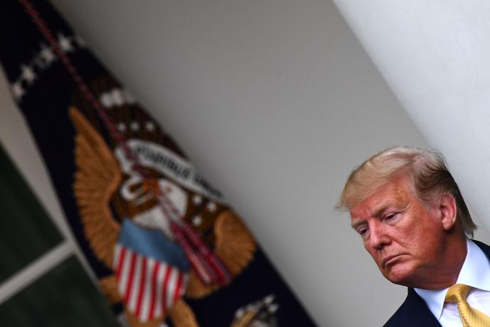 Le président des Etats-Unis, Donald Trump, dans les jardins de la Maison Blanche, le 11 juillet.