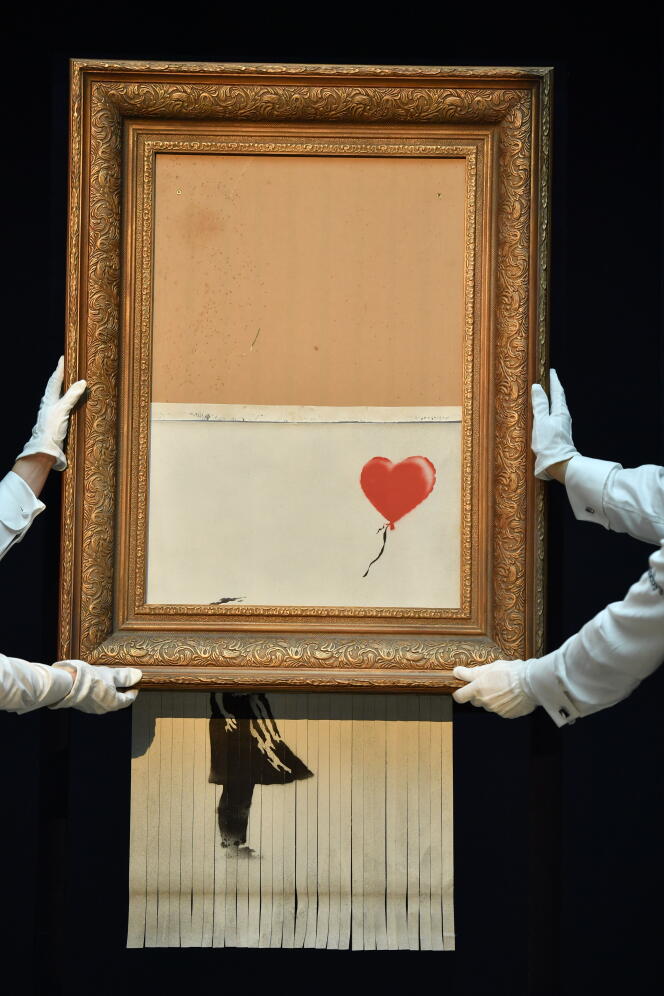 La toile de Banksy qui s'était autodétruite sera mise aux enchères en  octobre