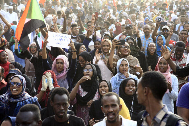 Manifestation à Khartoum le 13 juillet 2019.