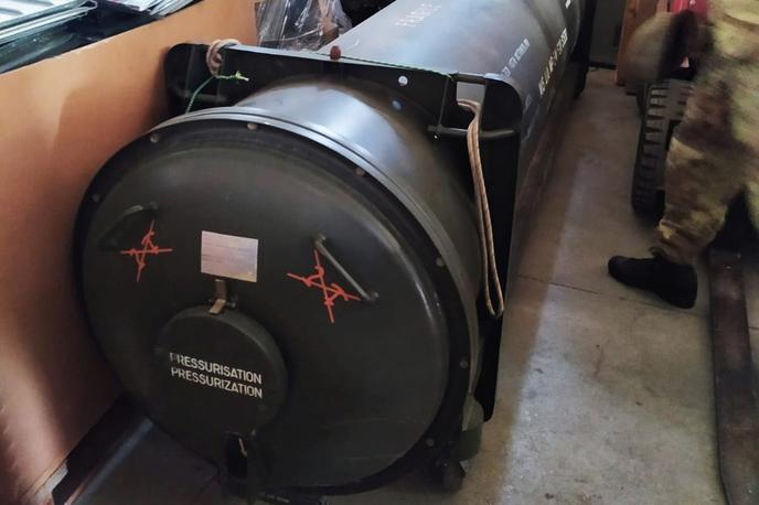 Le missile air-air découvert par la police italienne lors de la saisie, le 15 juillet 2019.