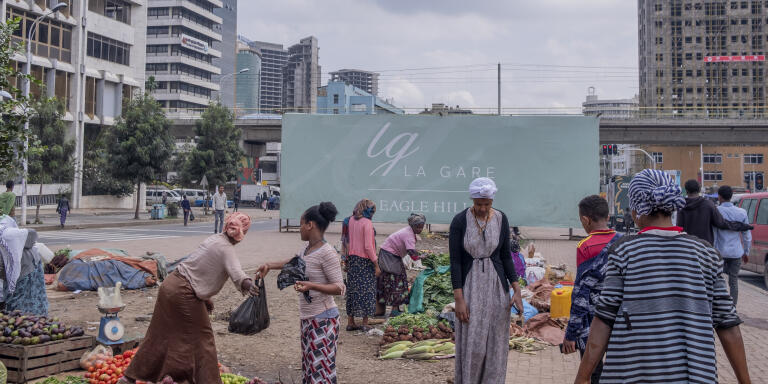 A small food market around La Gare area in Addis Ababa, Ethiopia. July 2019/Maheder Haileselassie Tadese