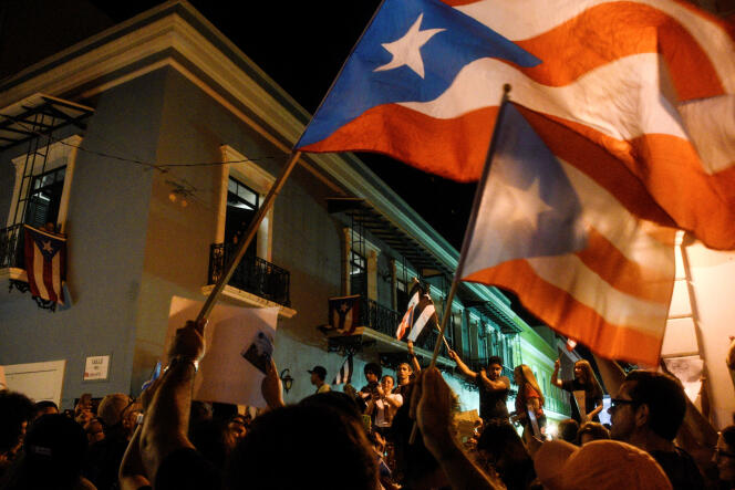 Manifestation à San Juan, le 18 juillet.