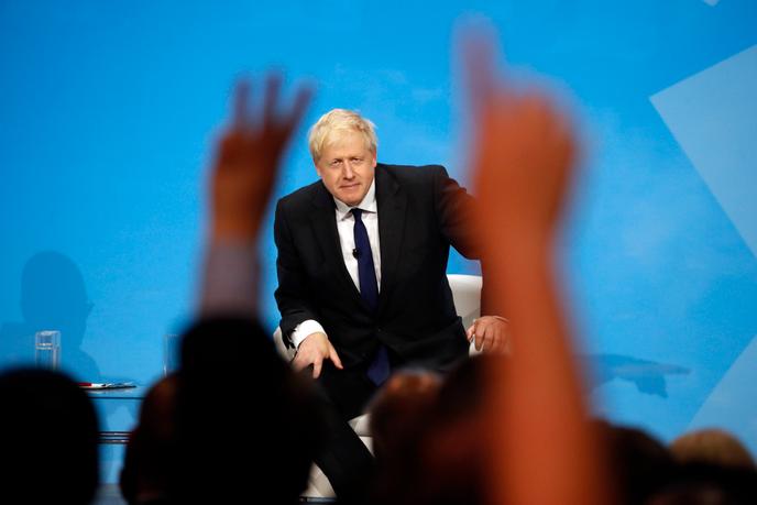 Boris Johnson lors d’un meeting à l’ExCel Center à Londres, le 17 juillet.