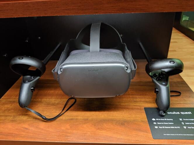 Le casque Oculus Quest et ses manettes, présenté à l’E3 2019 de Los Angeles.