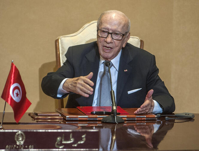 Le chef de l’Etat tunisien, Béji Caïd Essebsi (ici en octobre 2018), est mort à l’âge de 92 ans, a annoncé la présidence tunisienne, jeudi 25 juillet.