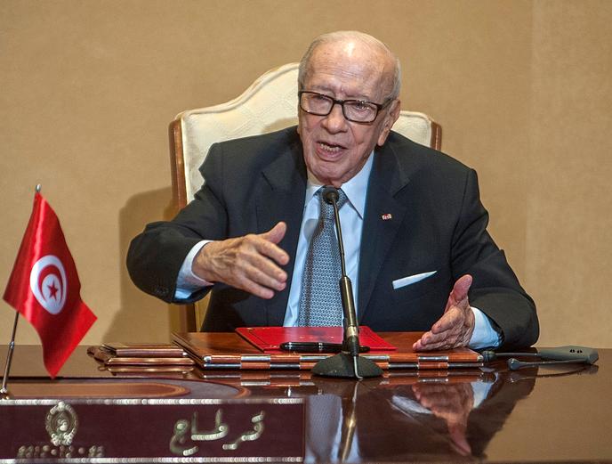 Le chef de l’Etat tunisien, Béji Caïd Essebsi (ici en octobre 2018), est mort à l’âge de 92 ans, a annoncé la présidence tunisienne, jeudi 25 juillet.