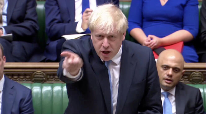 Le nouveau premier ministre britannique, Boris Johnson, à la Chambre des communes, à Londres, le 25 juillet 2019.
