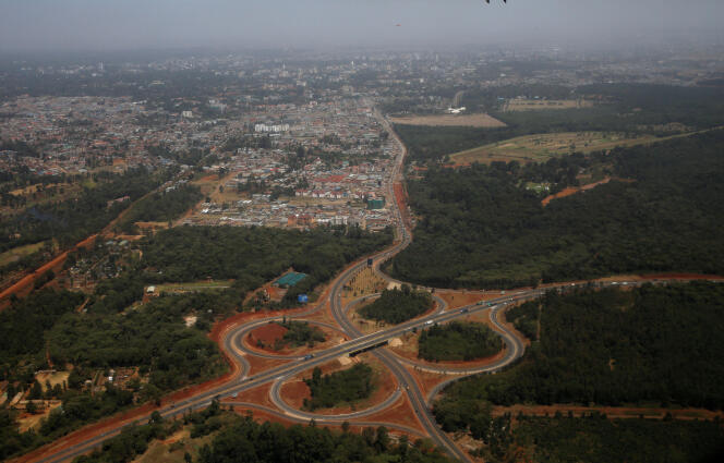 Vue aérienne du quartier de Karen, à Nairobi, prise le 1er février 2018.