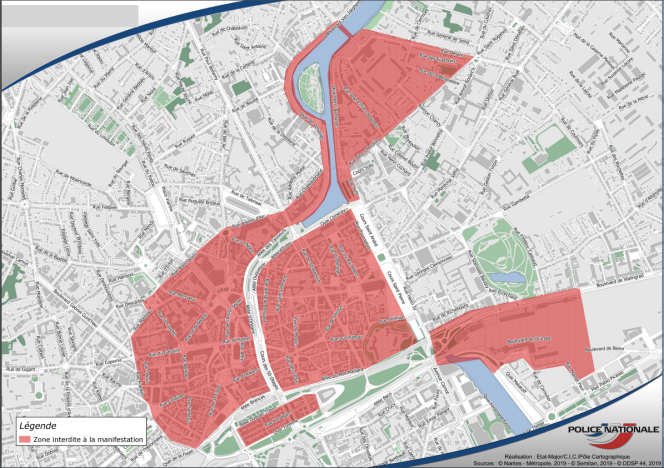 Zone de Nantes interdite aux rassemblements samedi 3 août par la préfecture de Loire-Atlantique.