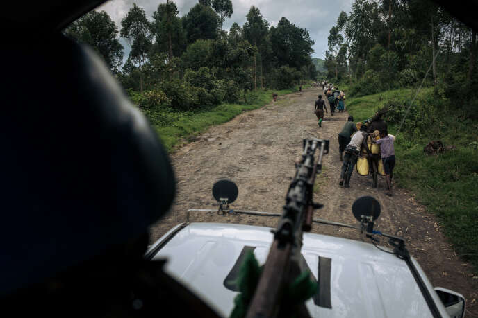 Une patrouille de la Mission des Nations unies en RDC (Monusco), dans la province du Nord-Kivu, en avril 2019.