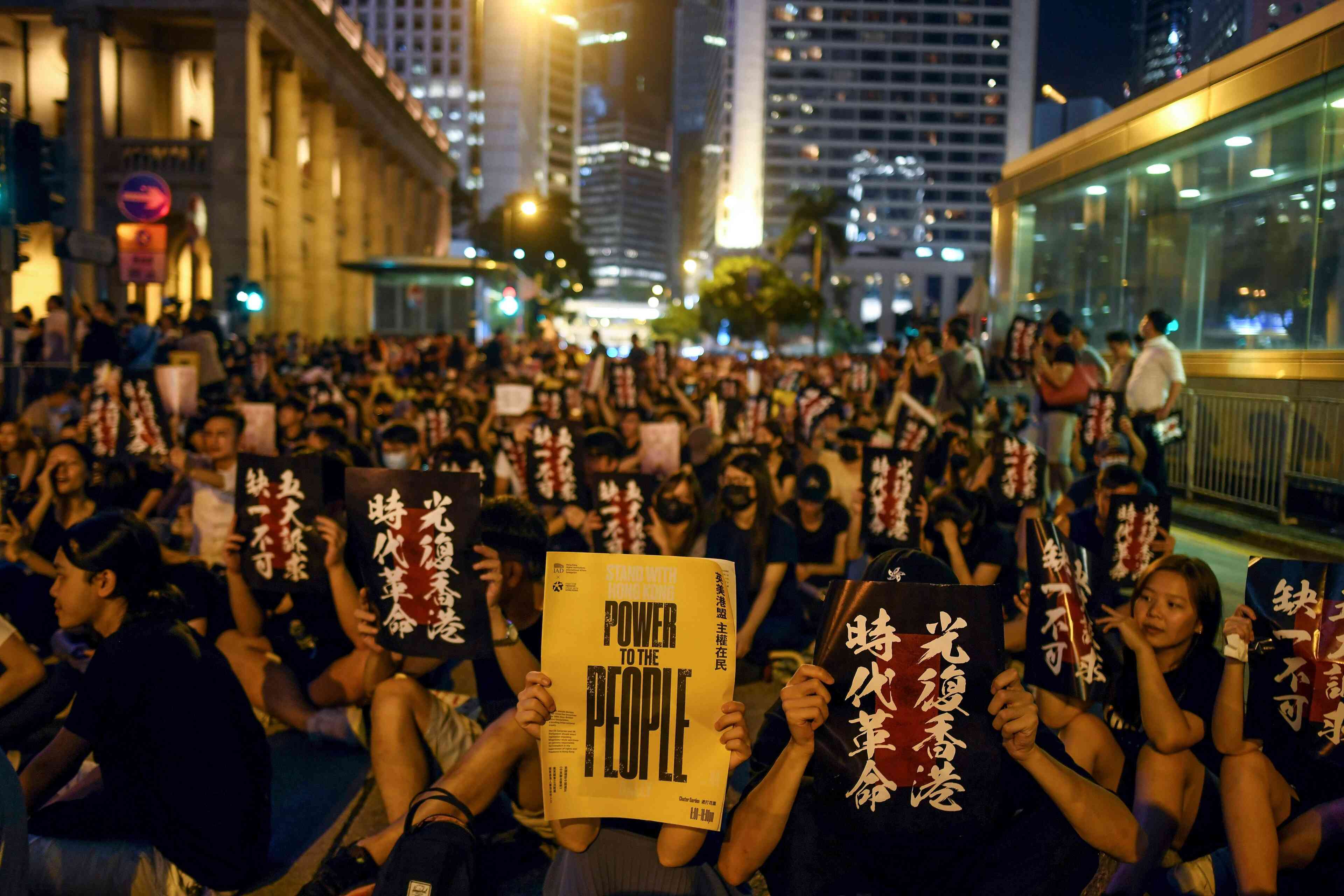 Manifestation anti-Pékin à Hongkong, le 16 août.