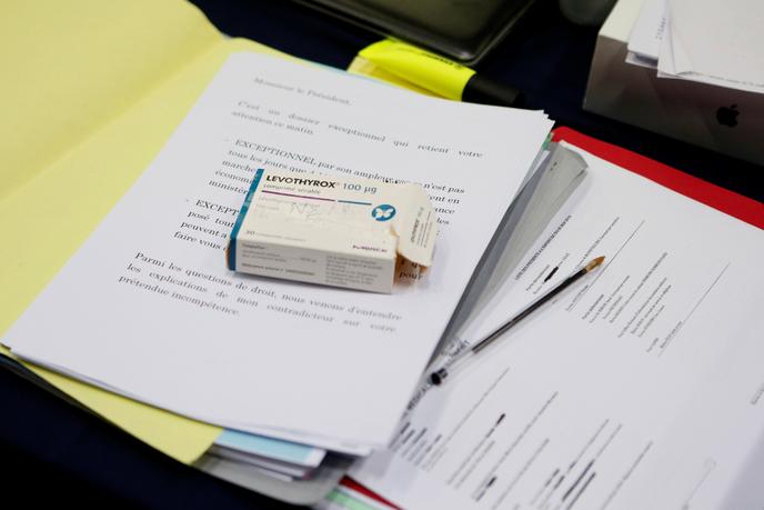 Lors du procès contre le laboratoire Merck à Villeurbanne (Rhône), en décembre 2018.