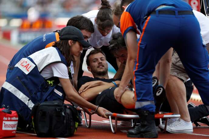 Năm ngoái, vận động viên chạy nước rút của Pháp đã bị thương vào ngày 30 tháng 6 trong cuộc họp 100 m ở Paris.